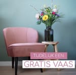 Gratis ‘smoked’ vaas bij bloemen abonnement bij Bloemen van de teler
