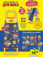 Carro de la compra Lidl con 18 pegatinas aguanta hasta 25kg por 14,99€