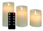 FlinQ Oplaadbare LED Kaarsen met Bewegende Vlam 3 stuks voor €17,95 bij ibood