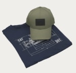 Pack Cat Polera Blue Print Graphic Tee + Cap Bundle para hombre por $18.495