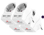 4 stuks SKROSS - Home Europe Stopcontact Verlenger met USB Hub - 2xUSB voor €14,95 bij Ibood
