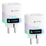 2 Meross Enchufes Inteligentes Matter con Consumo de Energía, WiFi Mide Producción de Paneles Solares por 25,89€