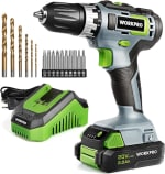 Taladro inalámbrico compacto WORKPRO 21PC 20V Li-ion Incluye 2 baterías por 54,99€