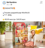 Super leuk poppenhuis voor €85,95