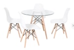 Juego de comedor Attimo Aste con 4 sillas por $99.990