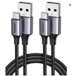 Lot de 2 câbles USB C Charge Rapide 3A en nylon à 8,99€