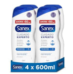 3x2 Sanex Cuidado Experto Protector Gel de Ducha Pack 4 Uds x 600ml a solo 22,80€