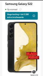 Foutje extra €100 cashback boven op de inruil actie Black friday prijs