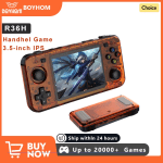 BOYHOM nueva consola de juegos portátil R36H pantalla IPS de 3,5 pulgadas Linux 64G 10000 + juego clásico por 30,27€
