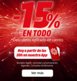 15% de descuento en las compras hechas a través de la APP Mediamarkt