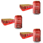 Promo 3x2 en Pack 24 latas de cerveza 33cl LA SAGRA Premium Lager (72 latas en Total / 0,50€/ud.) por 36,41€