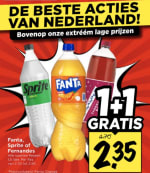 1+1 gratis op Alle Fanta, Sprite en Fernandes 1,5 L bij Vomar