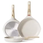 RIOVARM Inducción Juego sartenes Antiadherente Batería cocina 20, 24, 28cm por 25.82€