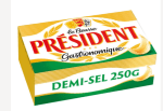 Beurre Président Gastronomique Demi-sel de 250€ à 3,39€