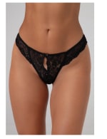 String en dentelle ouvert Christine Marzia – Entrejambe ouverte à 12,99€