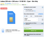 Lebara 250min/sms + 10GB data voor 2,29 euro per maand ( ivm cashback )
