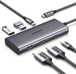UGREEN USB C Dockingstation Dubbel scherm 6 IN 1 USB C Hub voor €25,71 bij Amazon