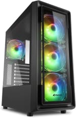 Caja PC Sharkoon TK4 RGB Cristal Templado USB 3.1 Negra por 54.90€