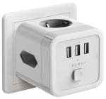 Cube multiprise USB 6-en-1 - 3 Prises, 3 Ports USB à 10,99€