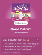 Gratis always platinum via Tikkie of 3 pakken voor €2,99 na cashback