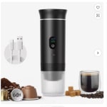 Cafetera de cápsulas portátil electrónica recargable por 16,10€