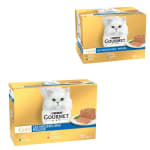 96 x 85 g Gourmet Gold (plus 24 x 85 g mousse gratis) voor €42,99 bij Zooplus