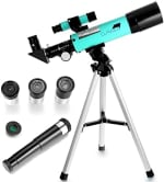 Telescopio refractor CLAVOLO (50 mm, 18X–135X) por $363.42 en Amazon