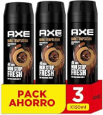 Pack 3 Axe Dark Temptation bodyspray 150ml por 7,85€
