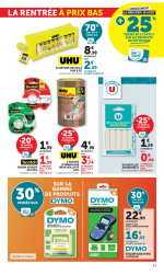 Lot de 10 bâtons de colle UHU à 0,44€ chez Magasins U