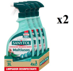 2 Packs de 4 uds de 750ml de Sanytol - Limpiador Desinfectante Multiusos a 12.95€