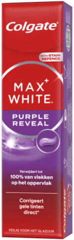 Colgate Max White Purple Reveal (12 x 75 ml) voor €15,32 bij Bol