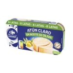 24 latas Atún claro aceite oliva Classic Carrefour de 52 g + 2.11€ cheque por 13.18€
