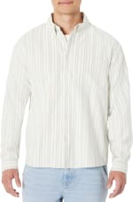 Amazon Essentials Men's Modern Oversized-Fit Cotton Button-Down Shirt for £1.99