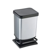 Poubelle de cuisine 20 l à pédale DELINIA Simpla plastique carbone à 30,76€