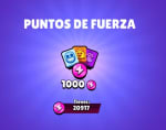 Gratis 1000 puntos de fuerza en Brawl Stars