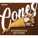 Iceland 6 Chocolate & Nut Cones 372g for £0.50 at Iceland