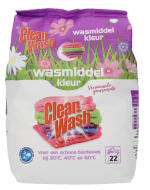 Clean Wash Waspoeder kleur 22 wasbeurten voor €0,46 bij Dirk