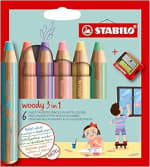 STABILO Woody 3 in 1 - Multi Talent Kleurpotlood - Etui Met 10 Kleuren voor €10