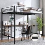 FABATO Litera Loft con Escritorio 4 Repisas por $4,799 | Amazon