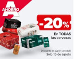 Cervezas grandes marcas 20% + 50% que vuelve o 3x2 en Carrefour