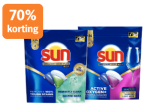 70% korting op Sun vaatwascapsules brilliant shine of shine plus 34 stuks bij AH