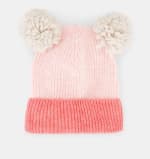 Baby El Corte Inglés Gorro liso bicolor con pompones para bebé por 3.89€.