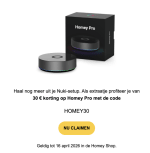€30 korting op Homey Pro met de code