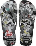 Havaianas Top Heróis Dc Unisex Adults FlipFlop - Grey/Black - Size 6.5/7