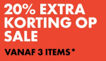 20% extra korting op sale vanaf 3 stuks bij WE Fashion