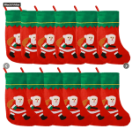 Pack 12 Botas De Navidad Colgantes Decoración Navideña Mixta Rojo con 55%OFF