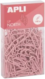 APLI 140 Clips de Oficina Metálicos 28 mm rosa o caqui por solo 0.85€