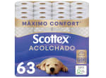 SCOTTEX acolchado papel higiénico 63 rollos 3 capas por 14,74€