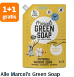 1+1 gratis op alle Marcel's Green Soap bij de AH