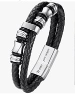 Pulsera de cuero trenzado para hombre por 7.99€.